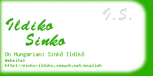 ildiko sinko business card