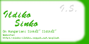 ildiko sinko business card